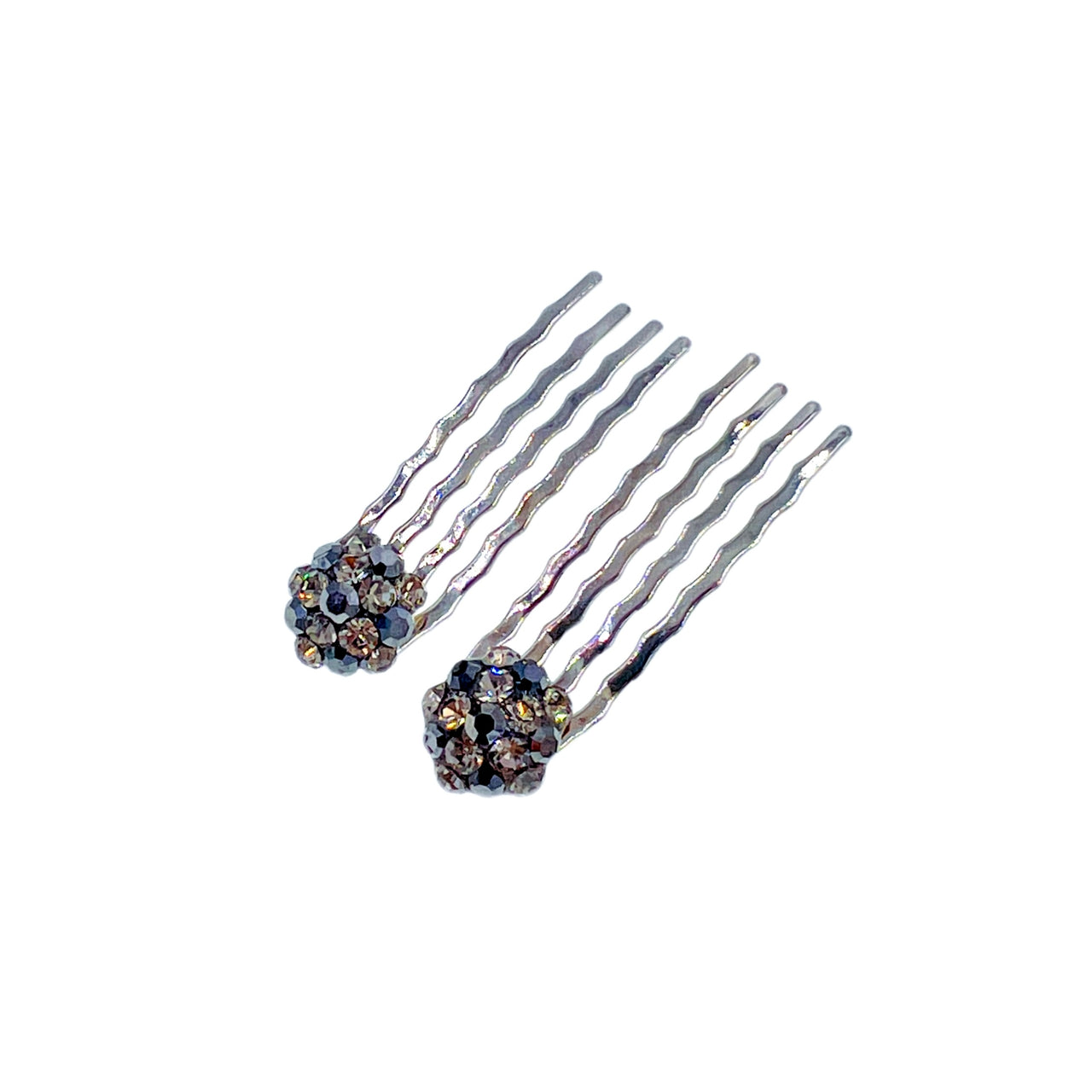 Celeste Crystals Mini Hair Comb Silver Base