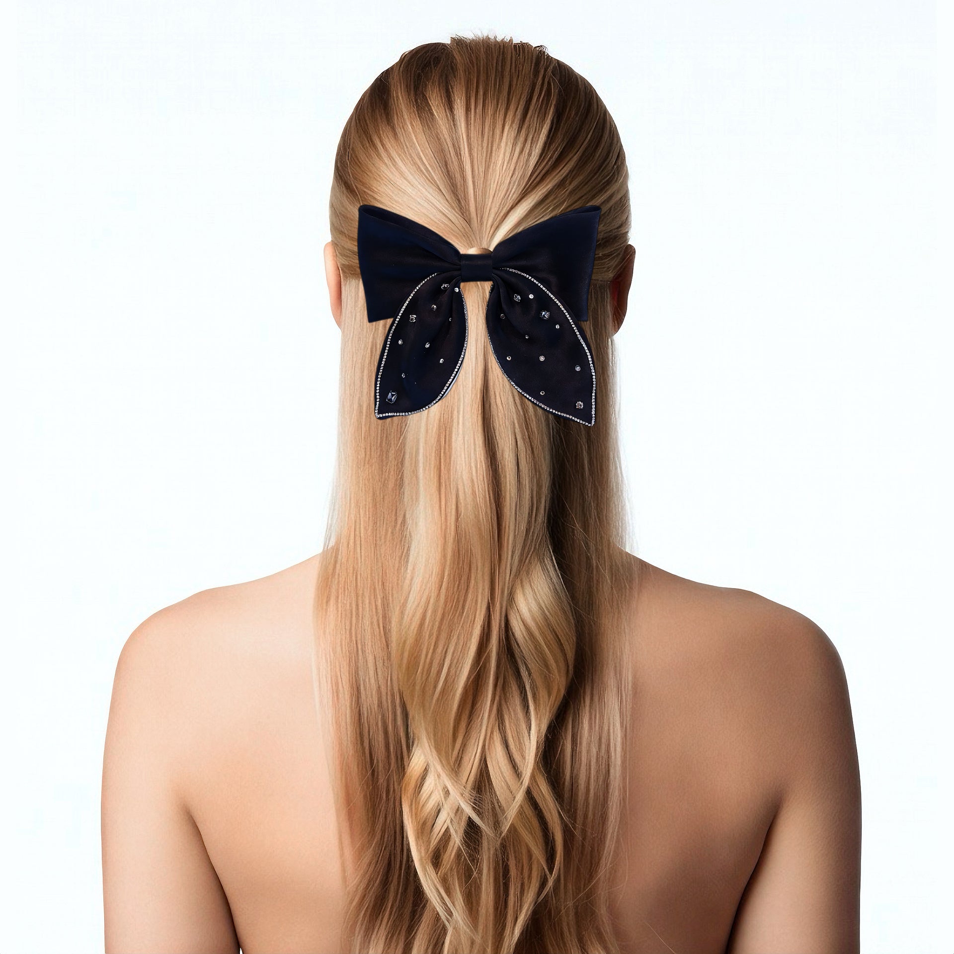 Virevolte Éclat Crystal-Trim Bow Barrette - MOGHANT