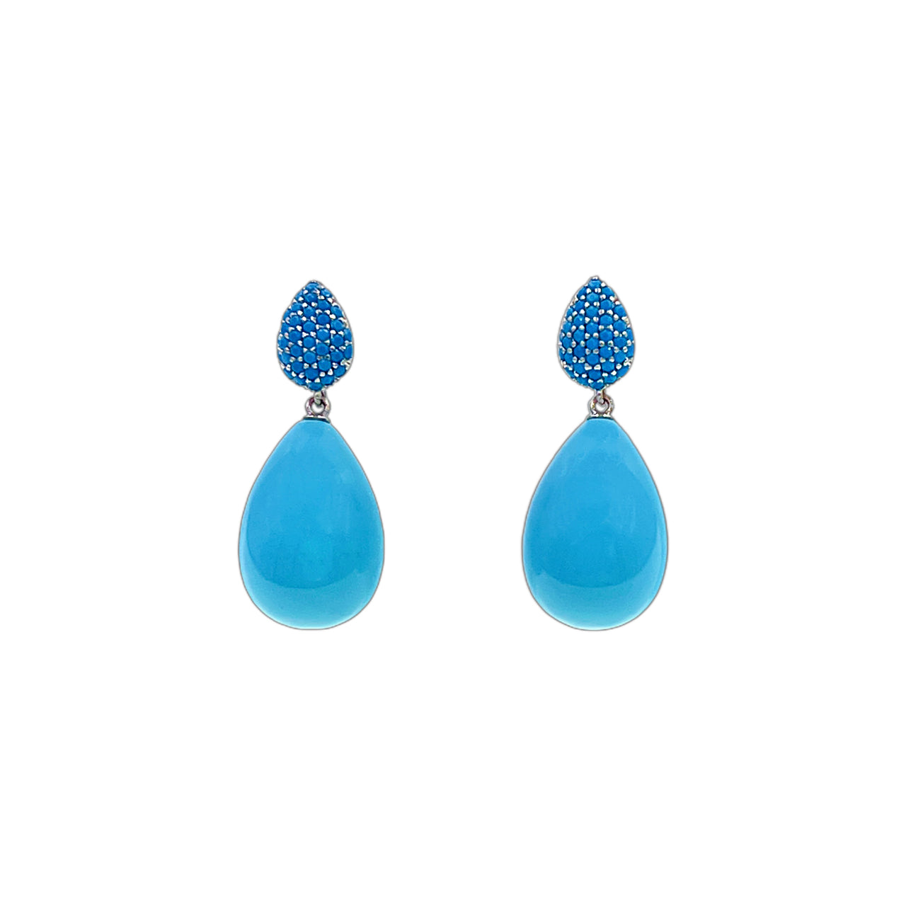 Éclats d’Azur · Pluie Céleste · Turquoise Dangle Drop Earrings