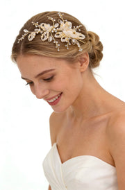 Elysian Handwoven Blossom Vine Bridal Hair Clip - MOGHANT