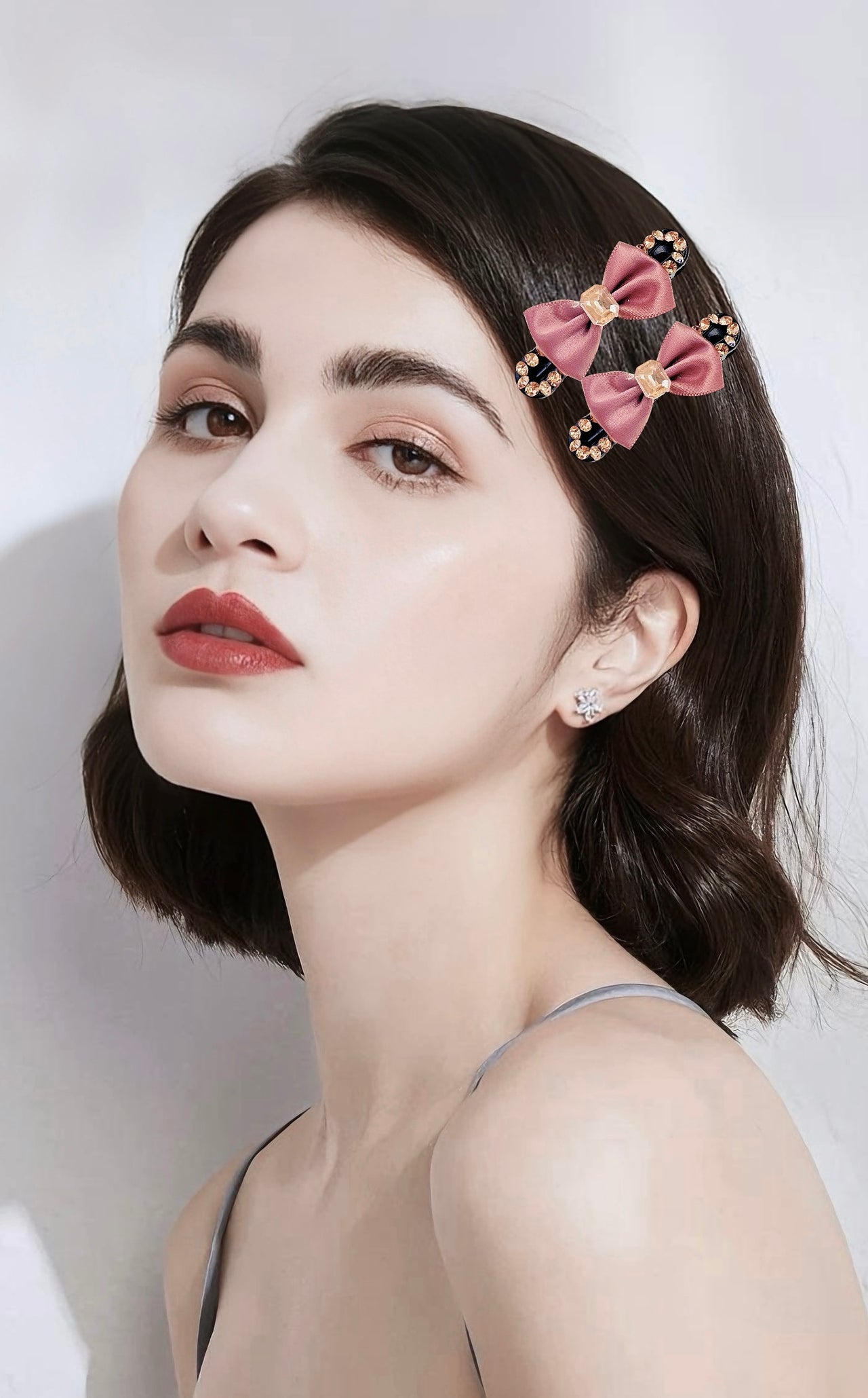 Cocoa Elegance Bow · Alligator Clip