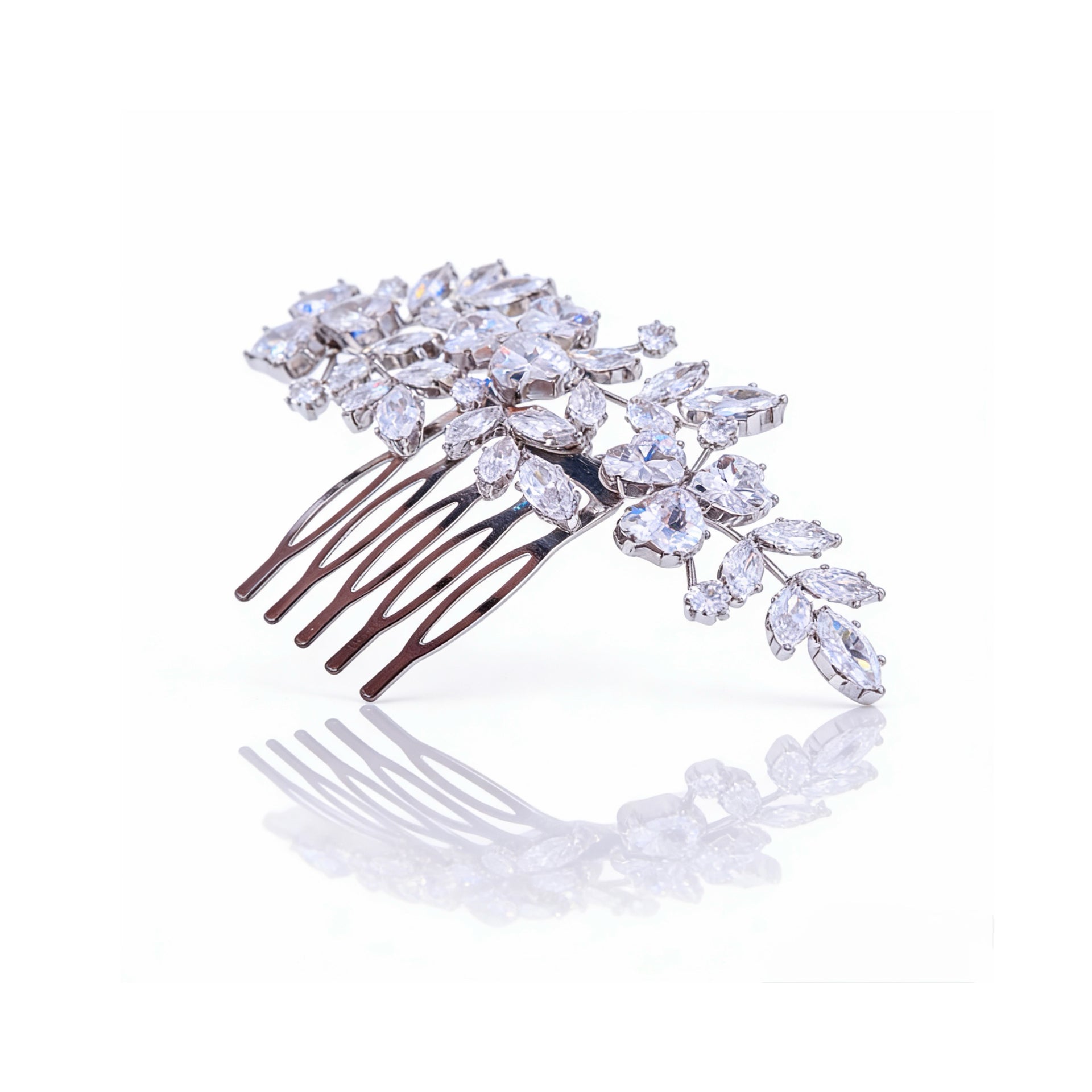 Lumina Enchanted Bloom Cluster Bridal Hair Comb - MOGHANT