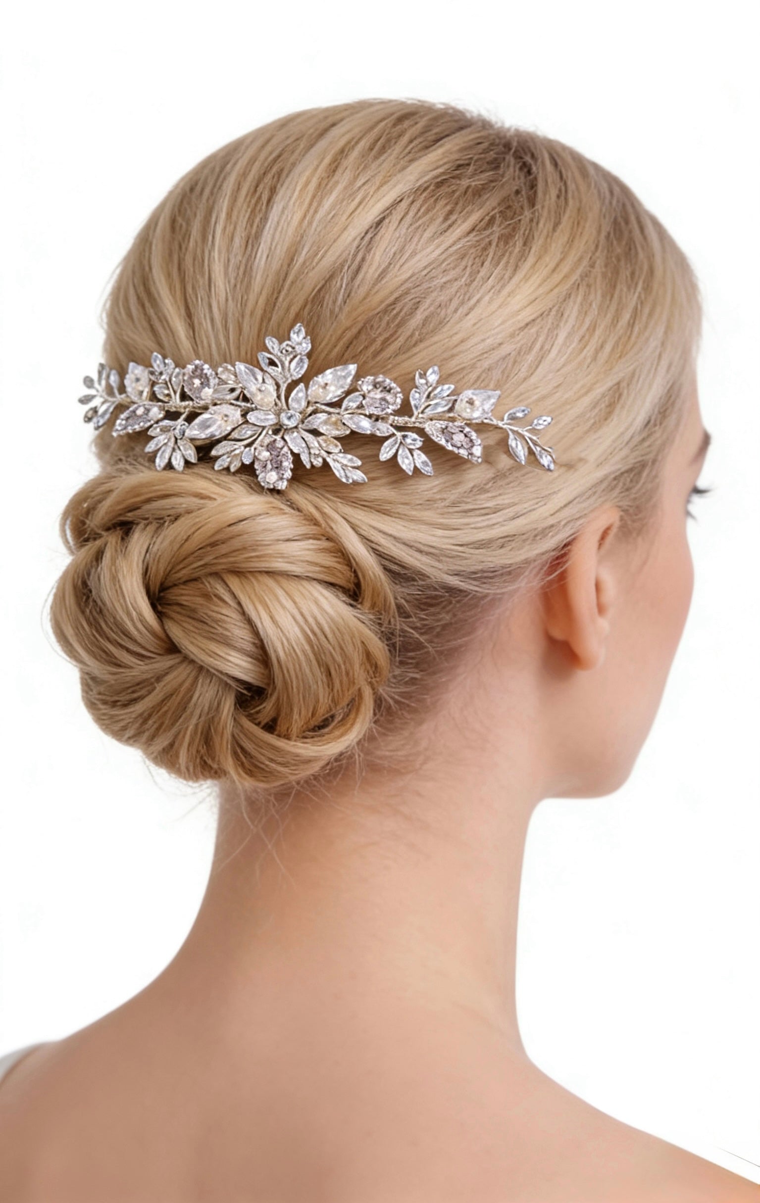 Elysian Handwoven Timeless Pearl & Crystal Majesty Bridal Hair Comb - MOGHANT