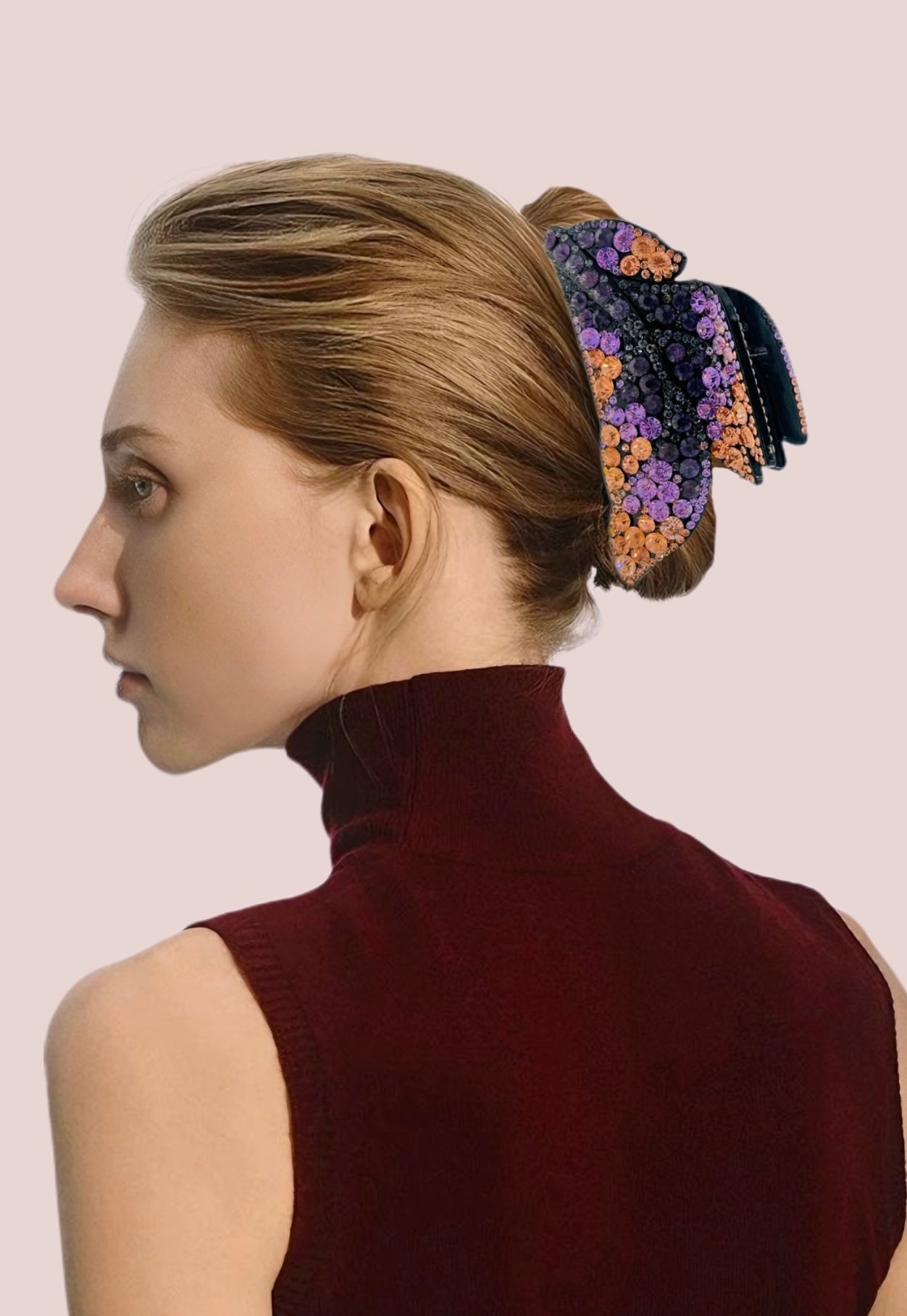 Lustrous Bloom · Amethyst Hair Claw