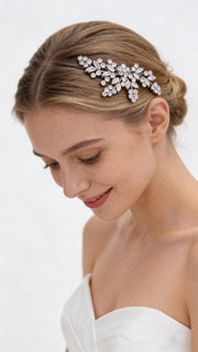 Aurora Twin Blossom Bridal Hair Comb - MOGHANT