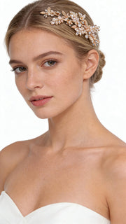 Elysian Handwoven Bloom Bridal Hair Comb - MOGHANT