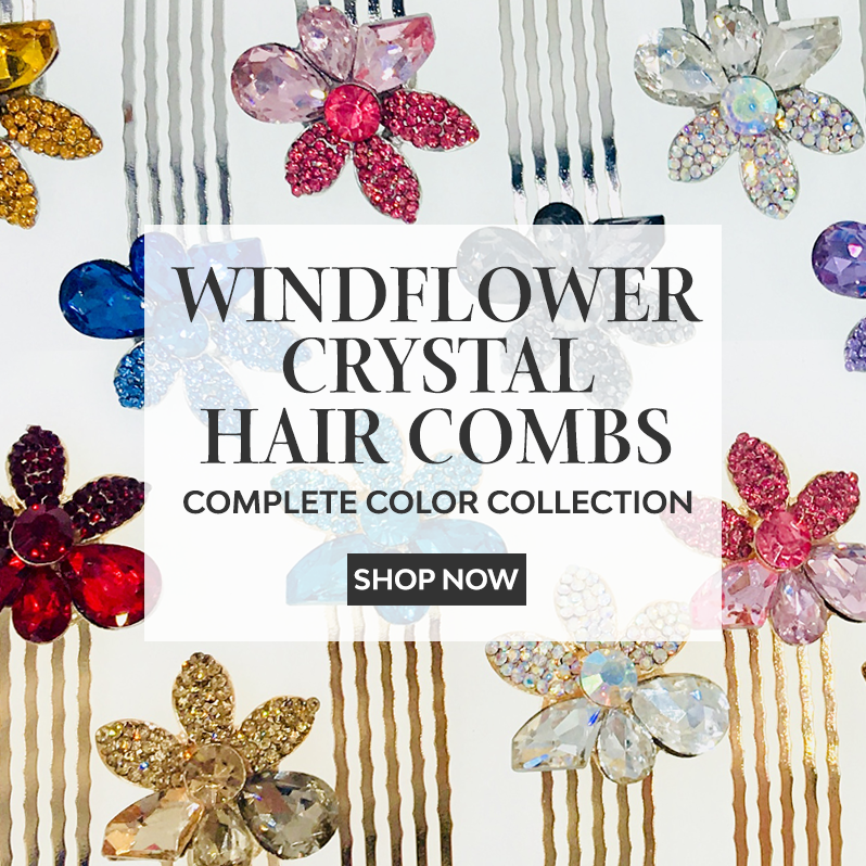 Moghant Windflower Crystal Hair Combs