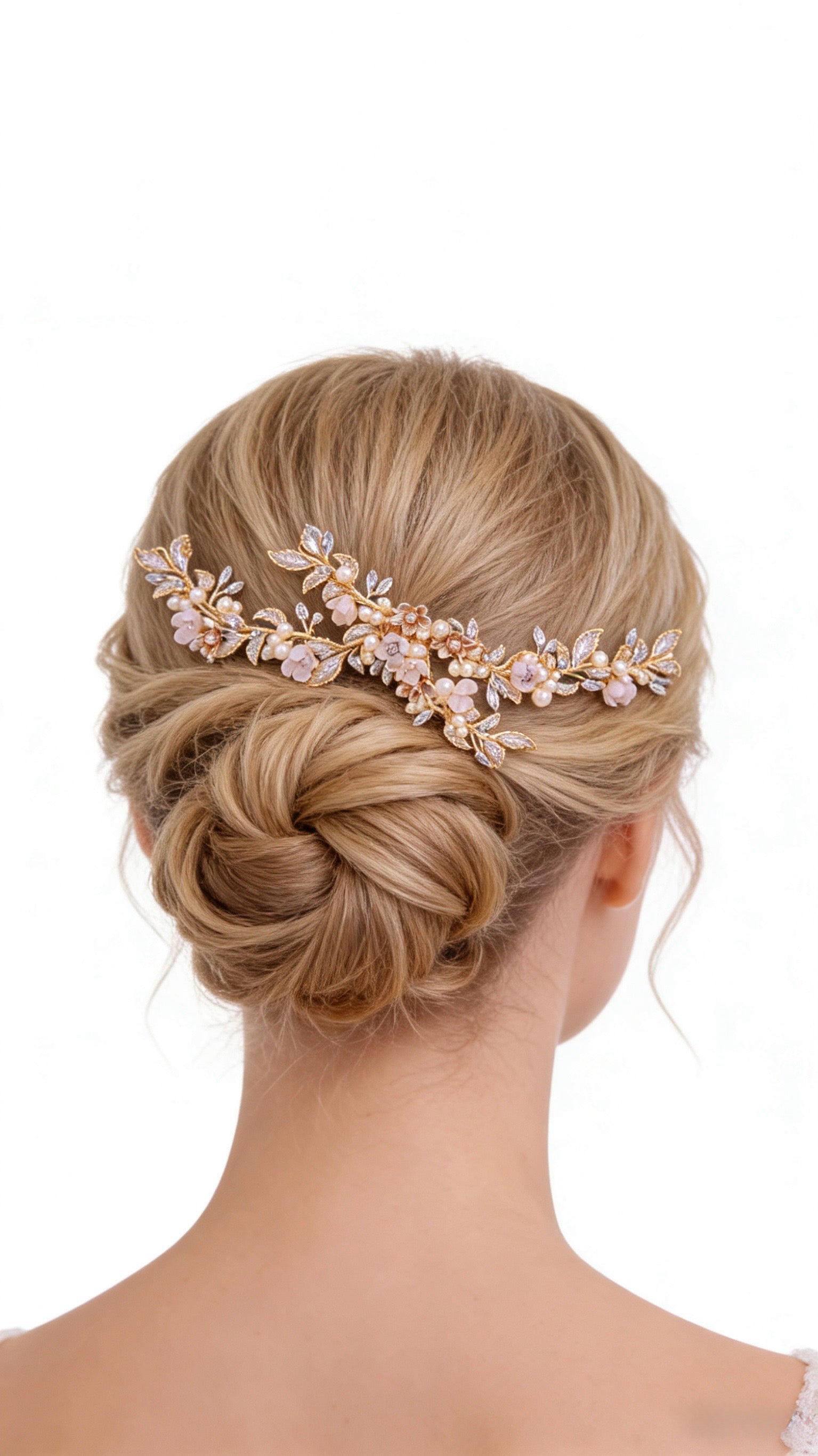 Elysian Handwoven Ethereal Crystal Symphony Bridal Hair Comb - MOGHANT