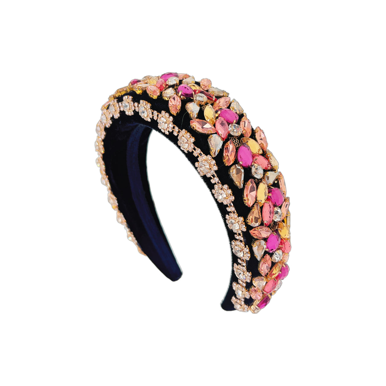 Couronne Chromatique · Vintage Gemstone Velvet Headband