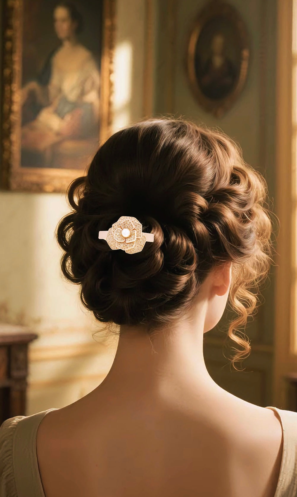 Camélia de Rêve · Fleur Sculptée Barrette