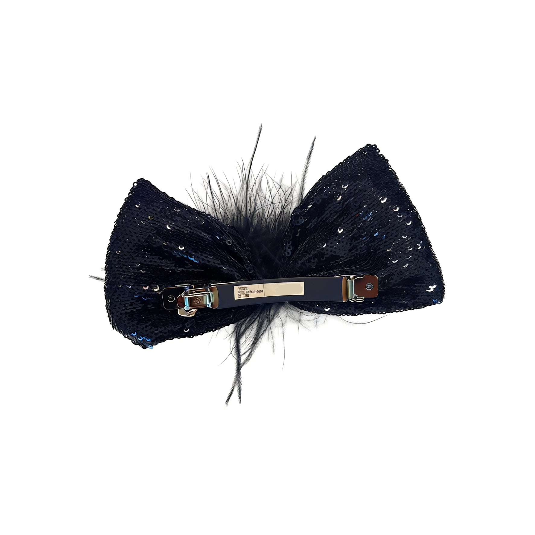 Plume Éclat Tweed Ostrich Bow Barrette - MOGHANT