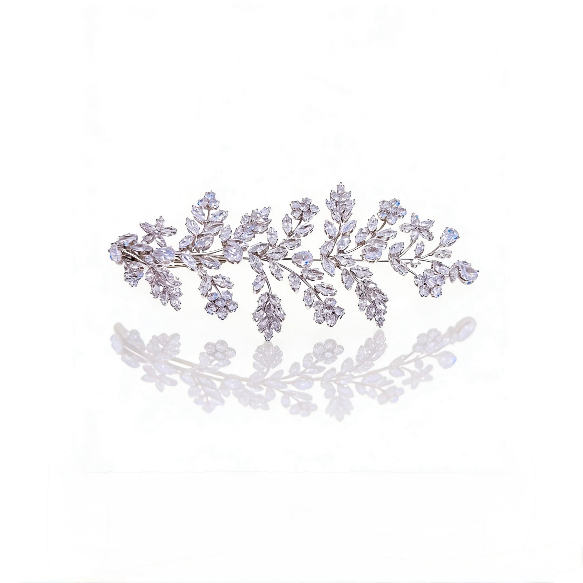 Lumina Grand Foliage Bridal Hair Comb - MOGHANT