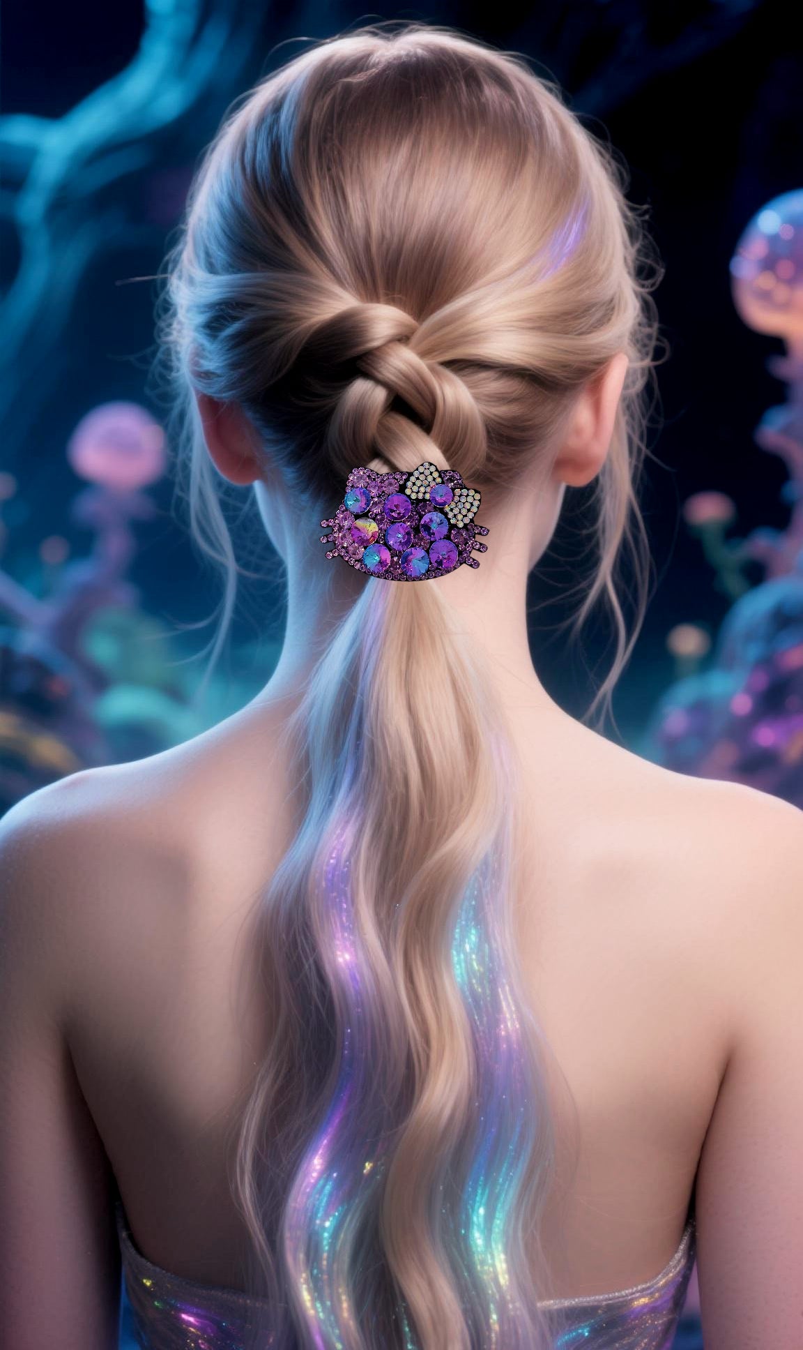 Kitty Brillant · Aurora Whiskers Crystal-Embellished Ponytail Holder Scrunchie