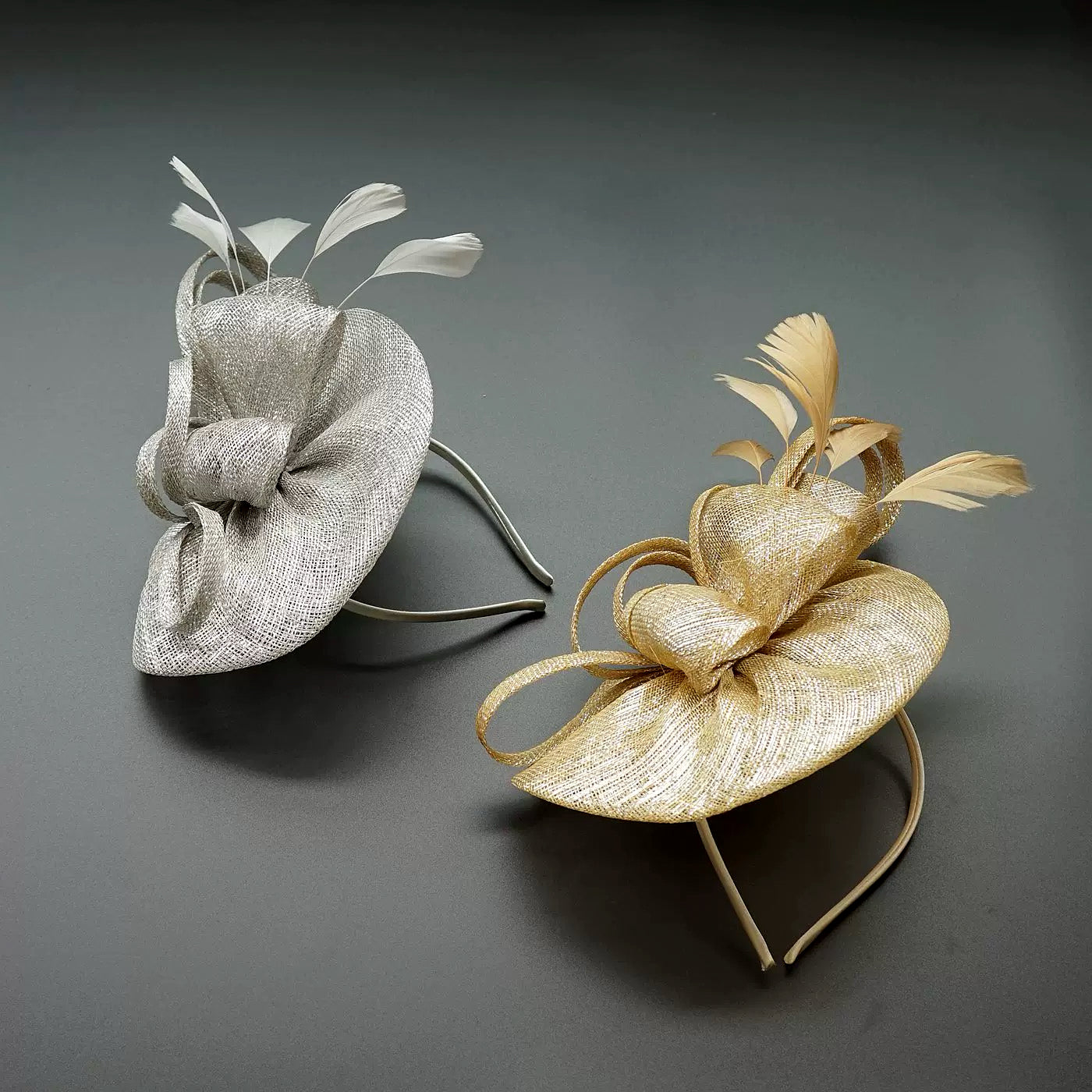 Abacá Bow & Plume Fascinator F3008 - MOGHANT