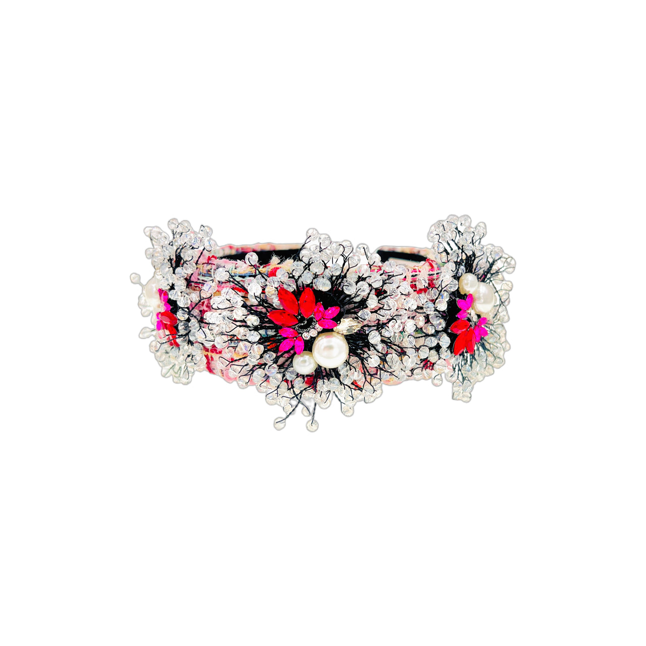 Jardin Tissé · Blooming Beaded Velvet Headband