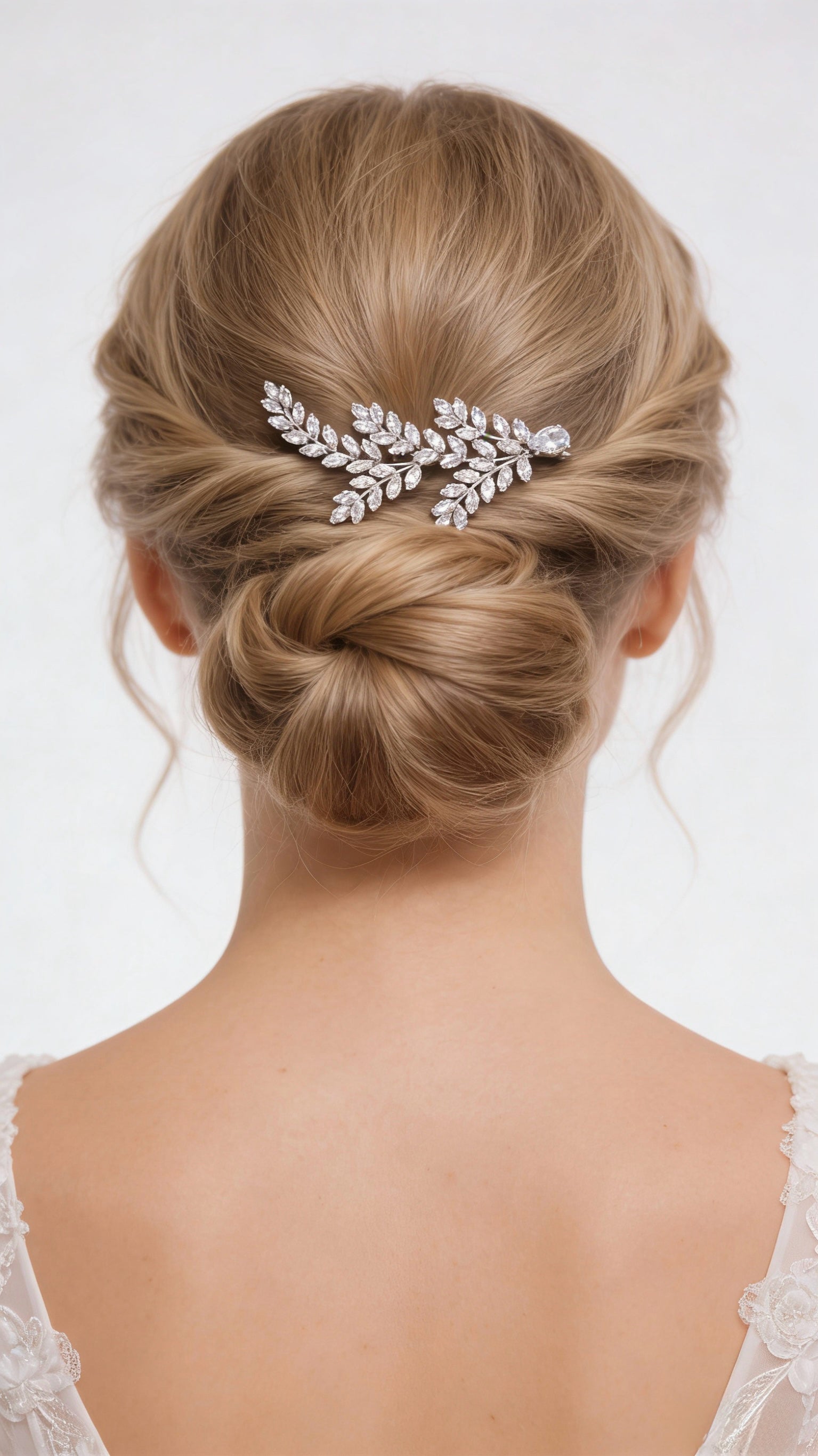 Aurora Silver Leaf Bridal Hair Comb - MOGHANT