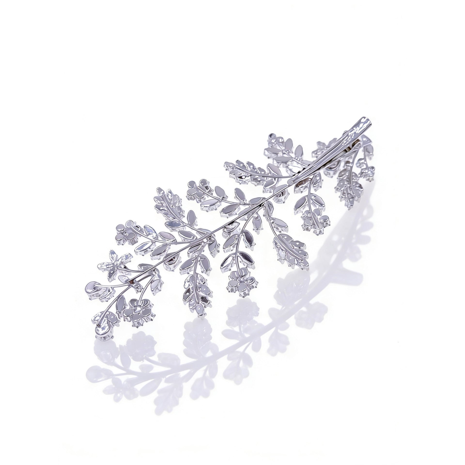 Aurora Celestial Leaf Bridal Hair Clip - MOGHANT