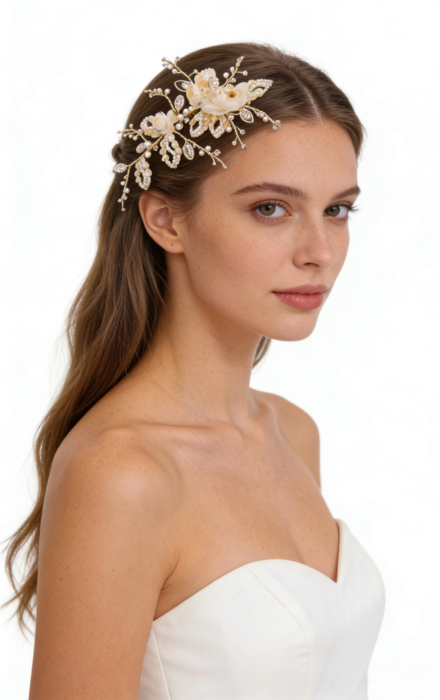 Elysian Handwoven Blossom Vine Bridal Hair Clip - MOGHANT