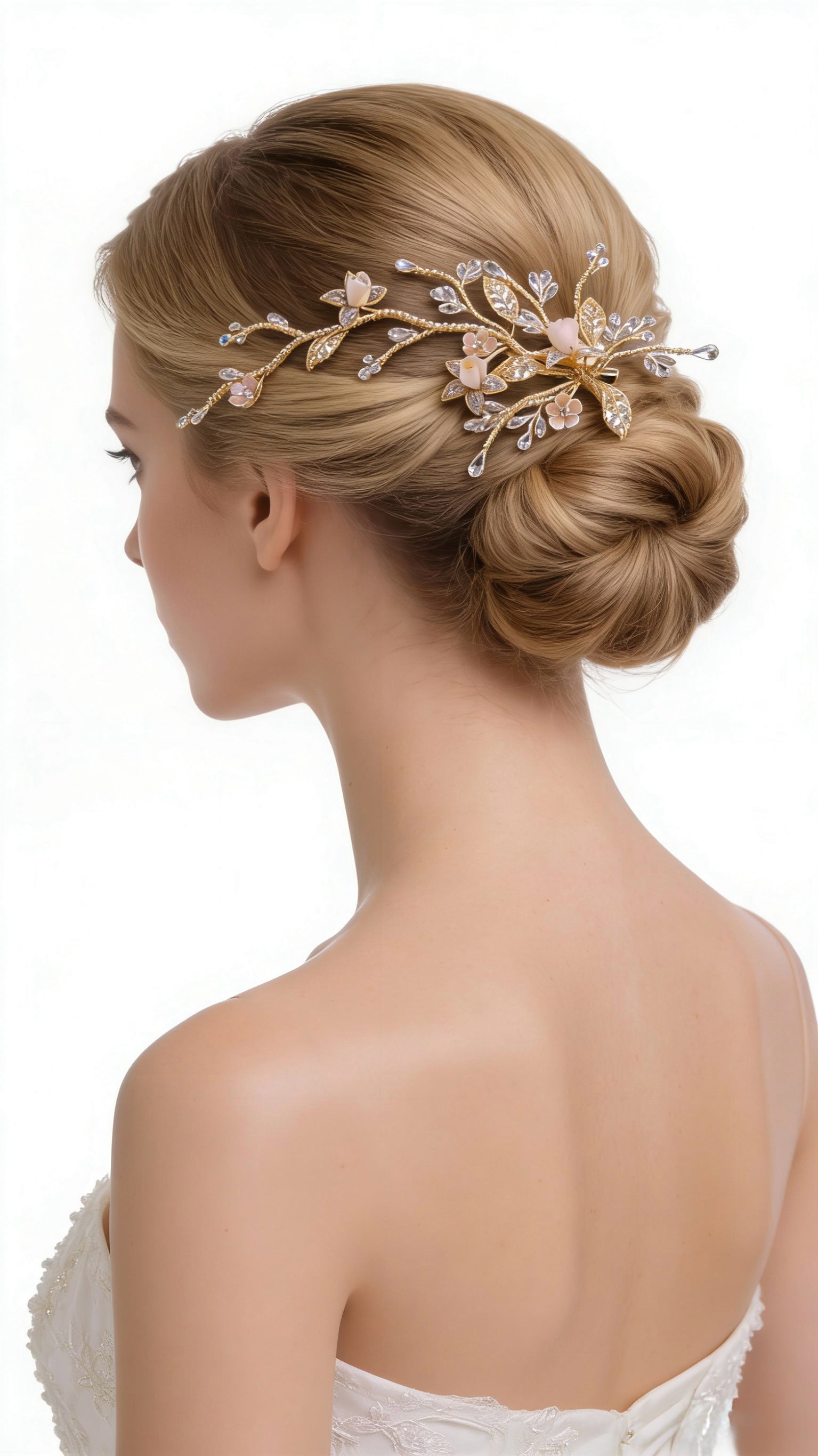 Elysian Handwoven Royal Vintage Foliage Bridal Hair Clip - MOGHANT