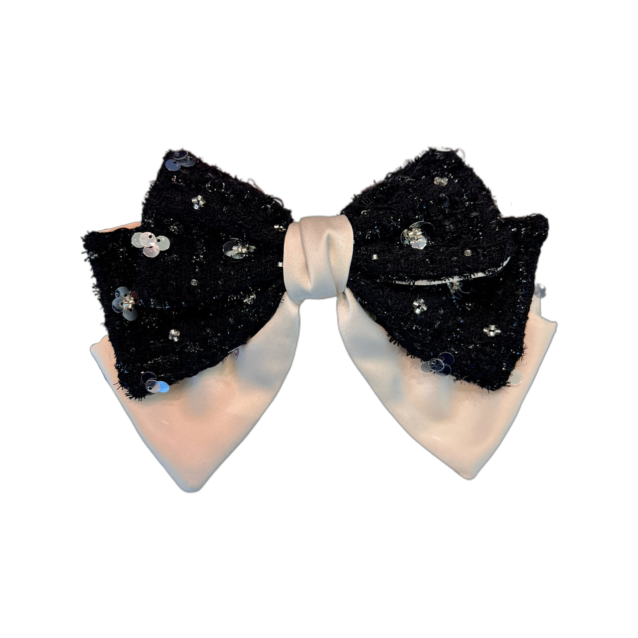 Tweed Bloom Contrast Bow Barrette