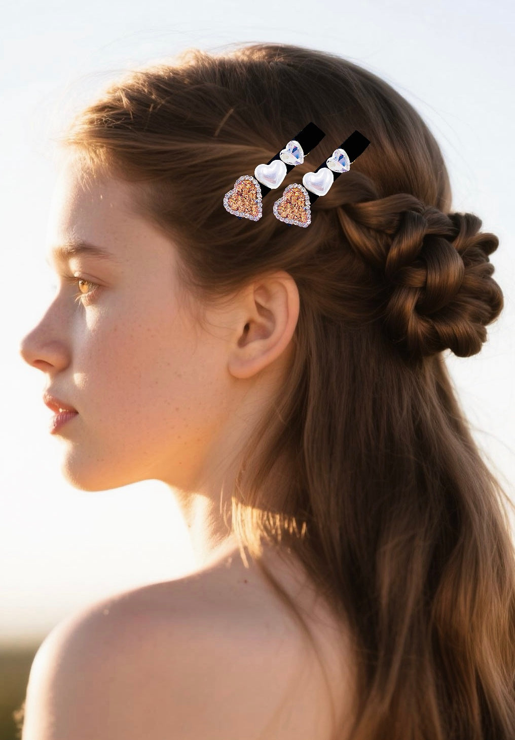 Aurora Hearts · Alligator Clip