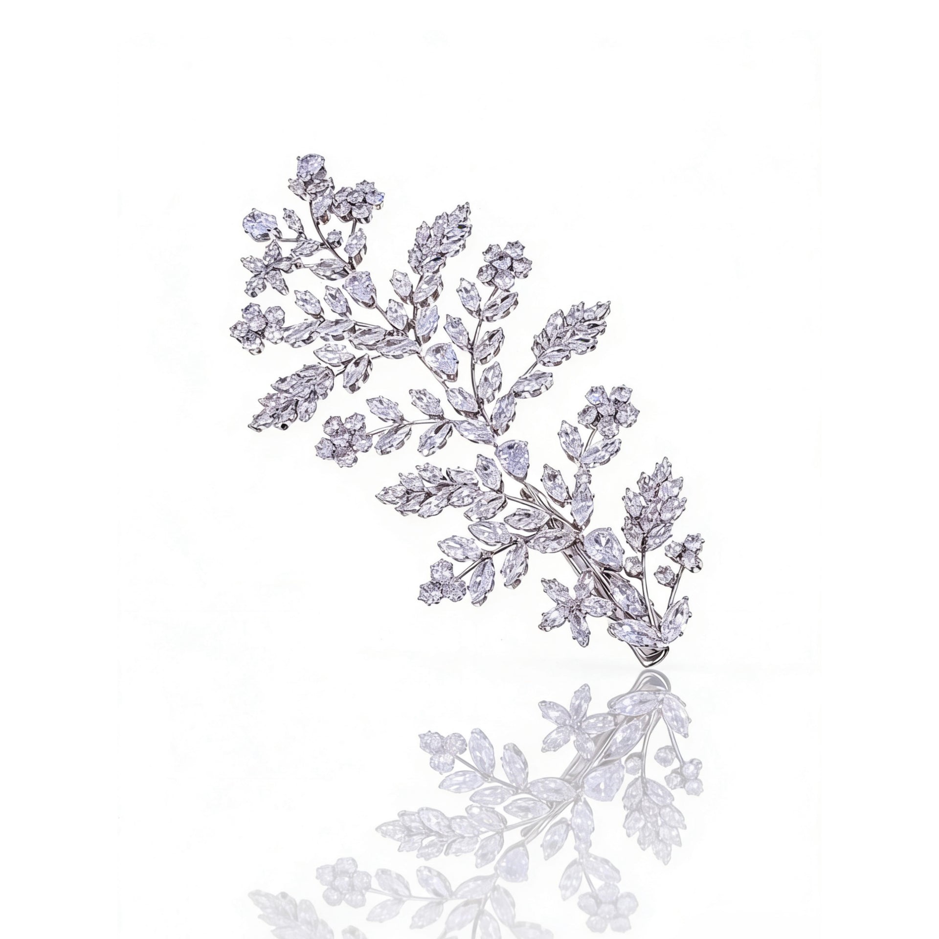 Lumina Grand Foliage Bridal Hair Comb - MOGHANT