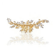Elysian Handwoven Timeless Pearl & Crystal Majesty Bridal Hair Comb - MOGHANT