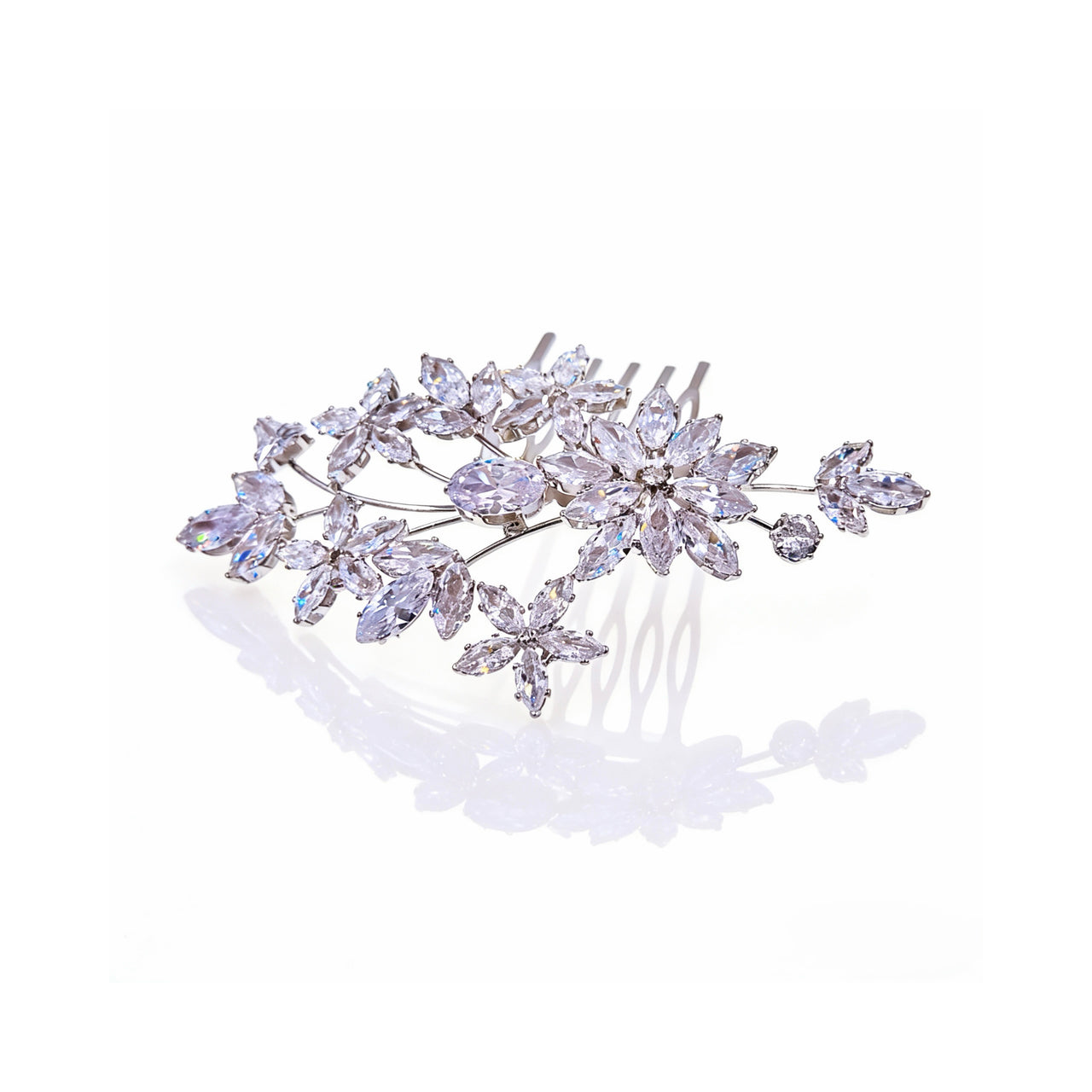 Aurora Crystal Gardenia Bridal Hair Comb