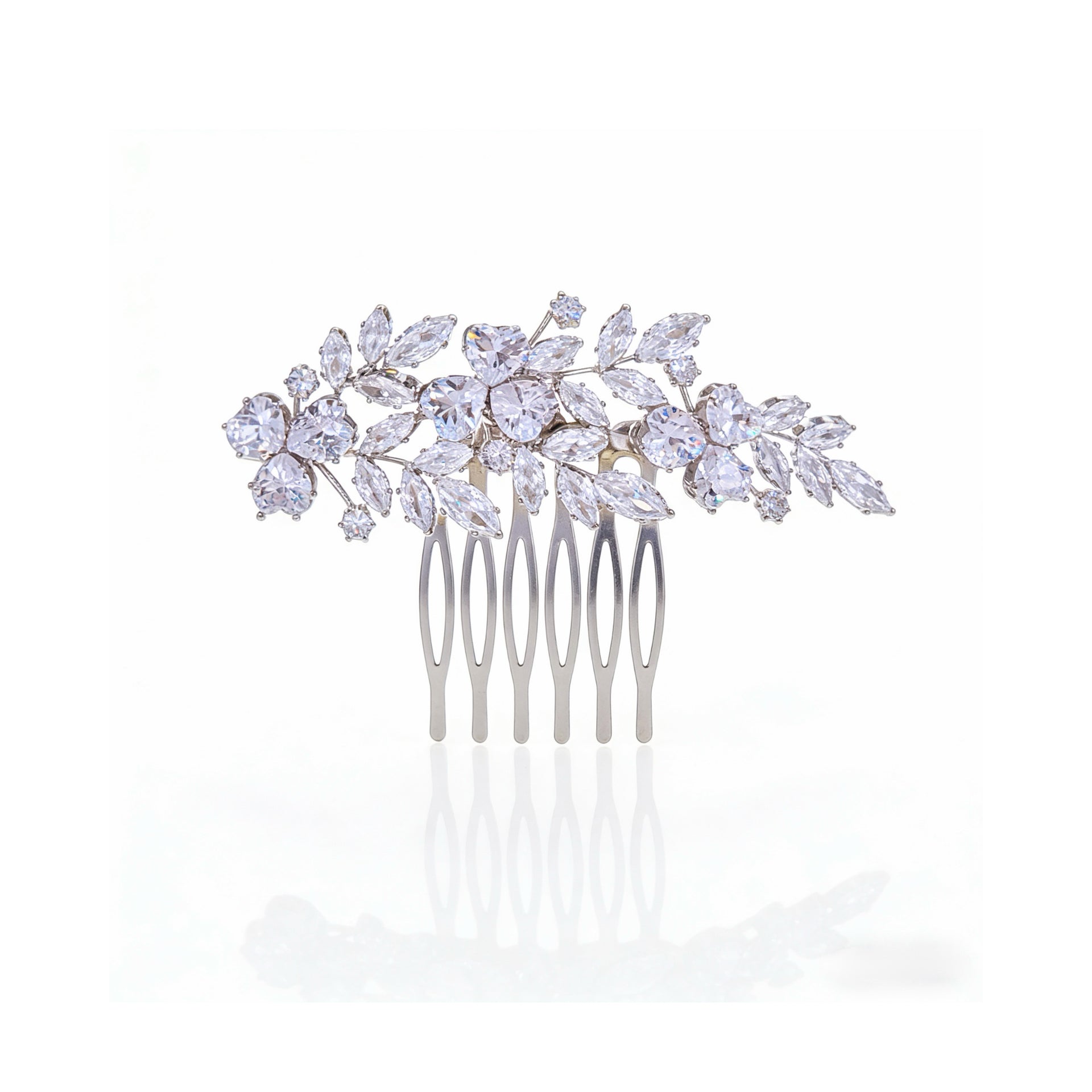 Lumina Enchanted Bloom Cluster Bridal Hair Comb - MOGHANT