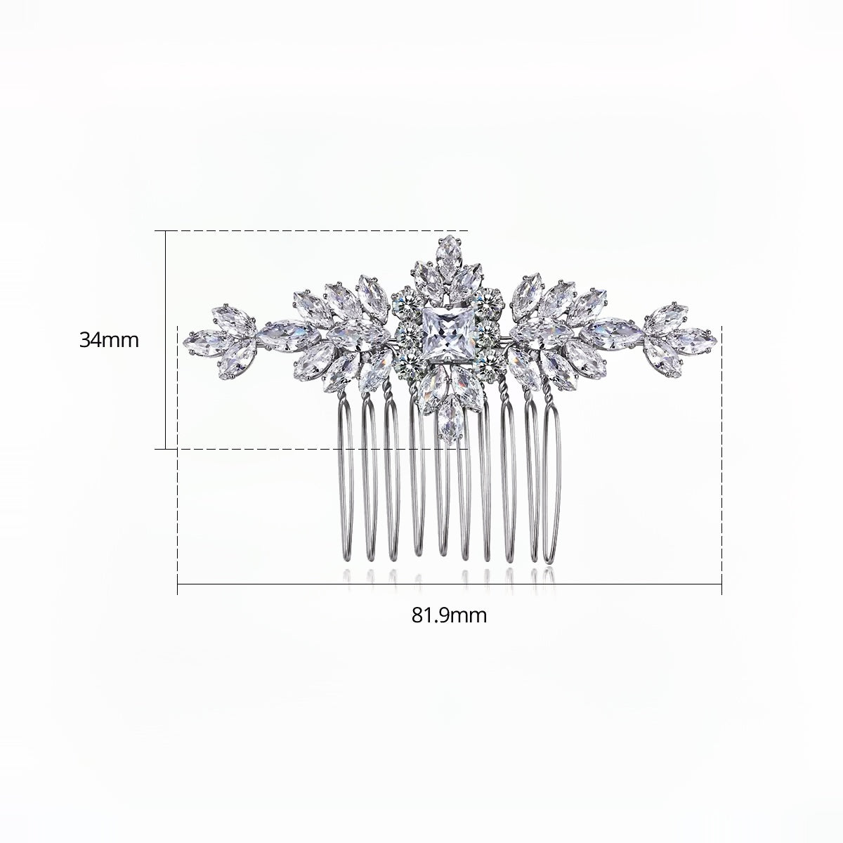 Elodie Wedding Hair Comb Cubic Zirconia Crystal