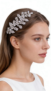 Lumina Grand Foliage Bridal Hair Comb - MOGHANT