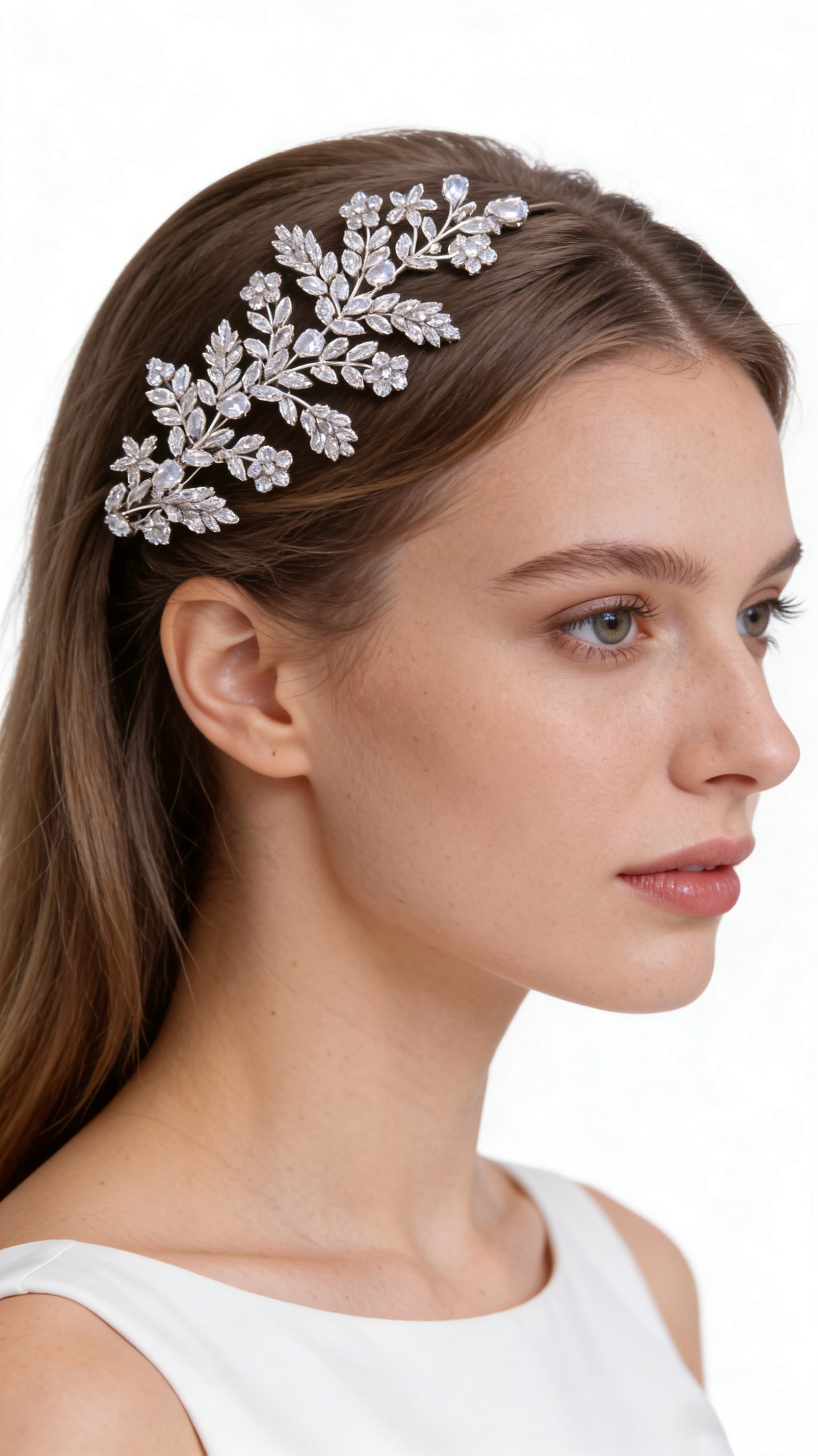 Lumina Grand Foliage Bridal Hair Comb - MOGHANT
