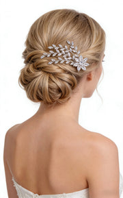Lumina Delicate Petal Leaf Bridal Hair Comb - MOGHANT
