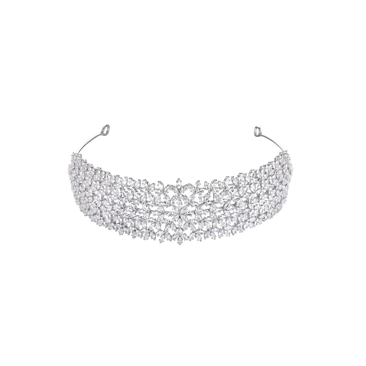 Eterna Bloom Moissanite Floral Tiara Headband