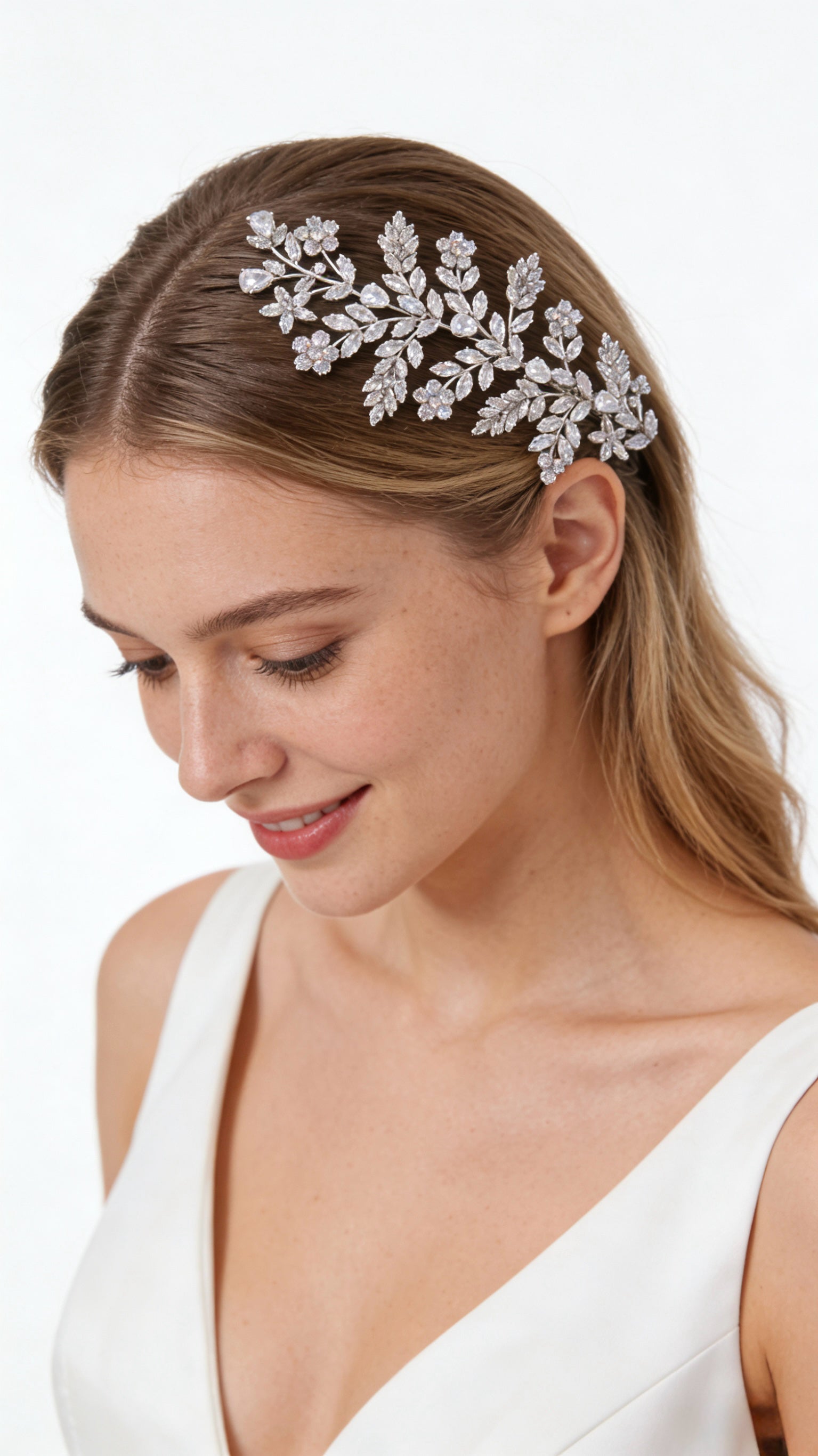 Aurora Celestial Leaf Bridal Hair Clip - MOGHANT