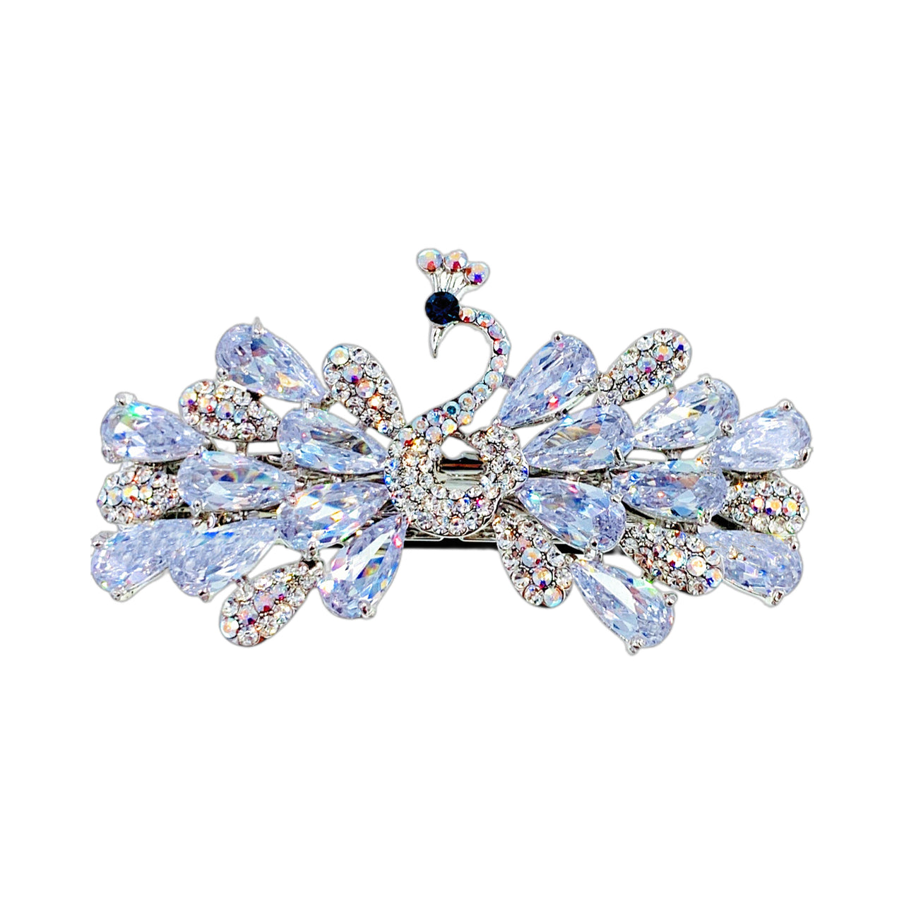 Peacock d’Éclat · Jeweled Feather Barrette