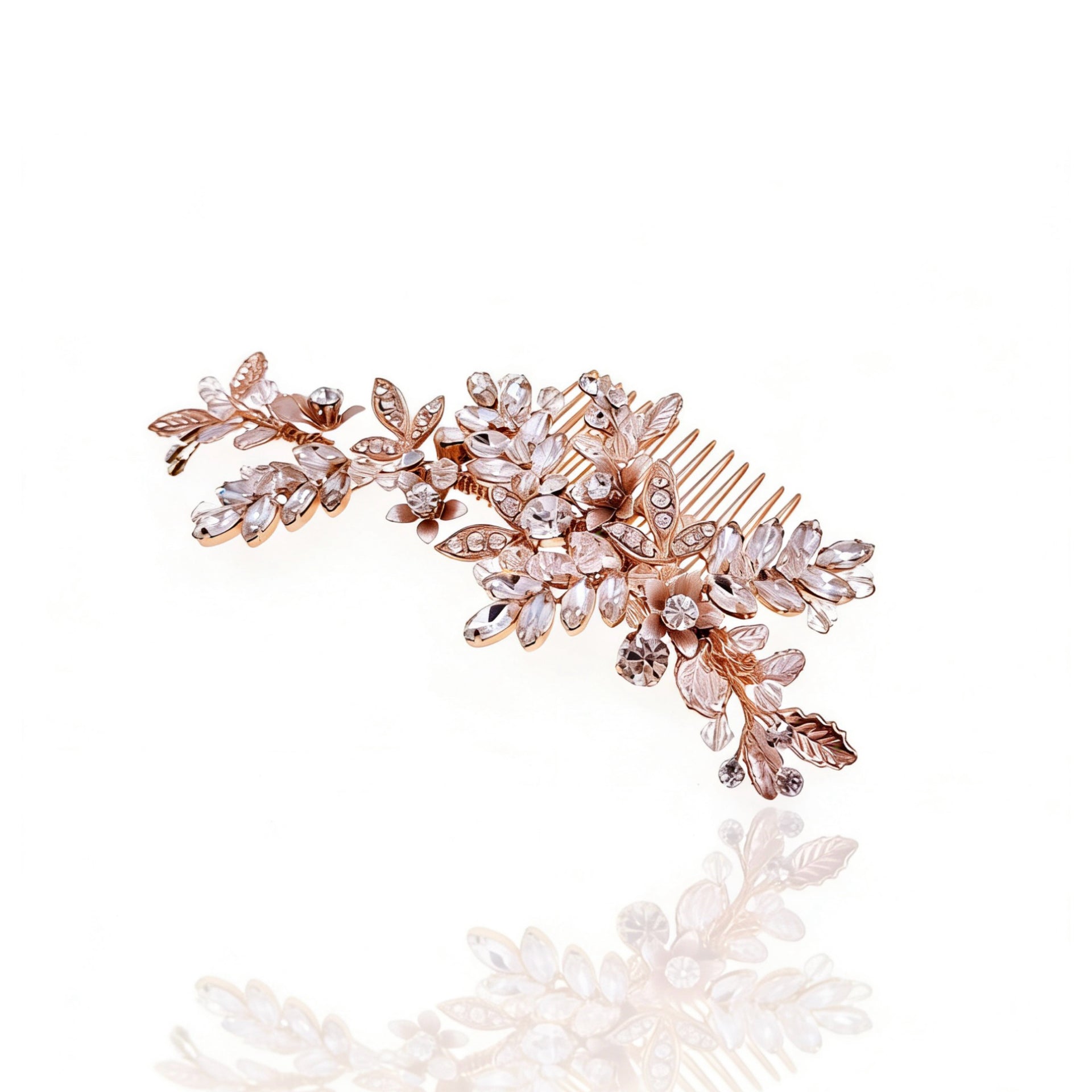 Elysian Handwoven Bloom Bridal Hair Comb - MOGHANT