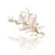 Elysian Handwoven Royal Feather Foliage Bridal Hair Clip - MOGHANT