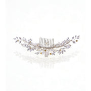 Elysian Handwoven Timeless Pearl & Crystal Majesty Bridal Hair Comb - MOGHANT