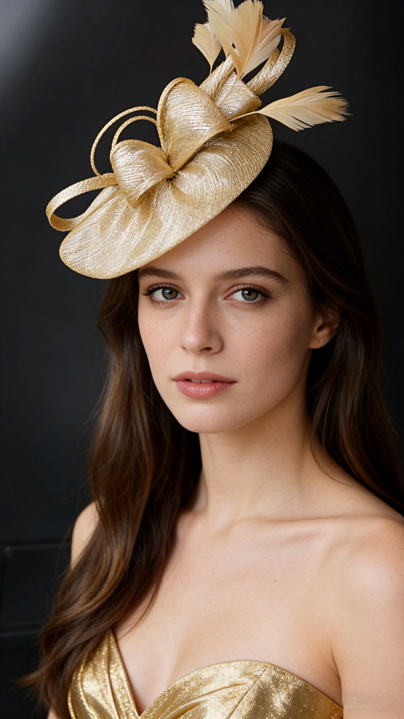 Abacá Bow & Plume Fascinator F3008 - MOGHANT