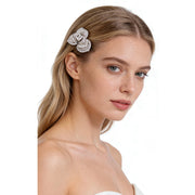 Lumina Layered Rose Micro Pavé Bridal Hair Comb - MOGHANT