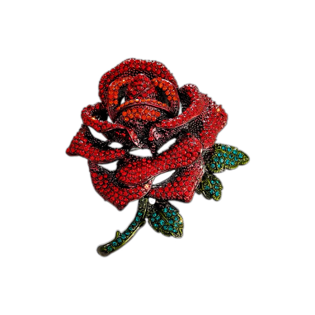 Rose Éclat · Crystal Bloom Convertible Brooch