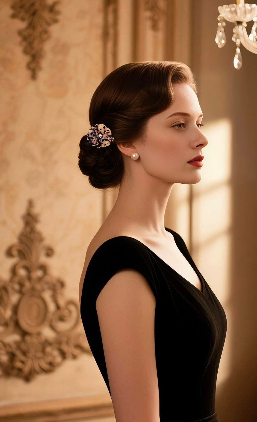 Camélia de Rêve · Cœur de Cristal Barrette