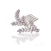 Aurora Silver Leaf Bridal Hair Comb - MOGHANT
