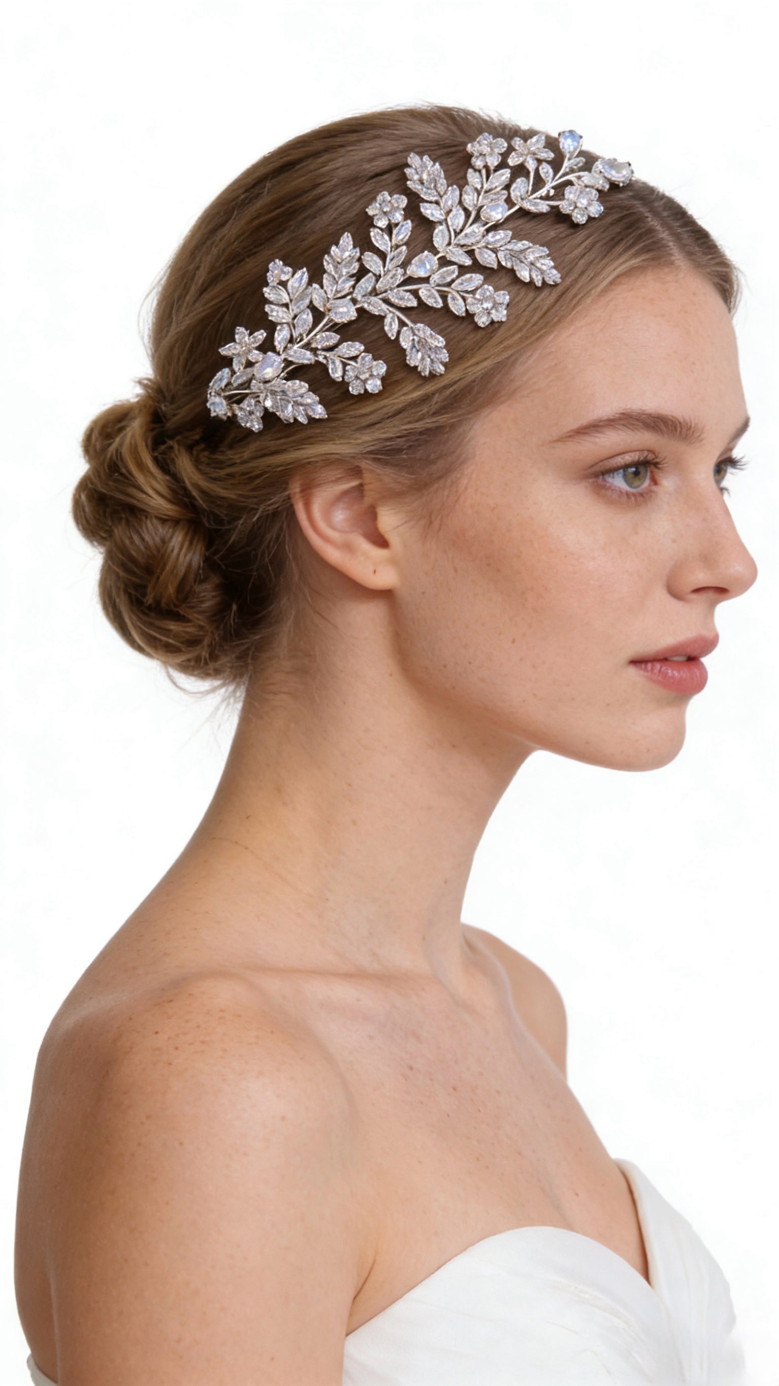 Lumina Grand Foliage Bridal Hair Comb - MOGHANT
