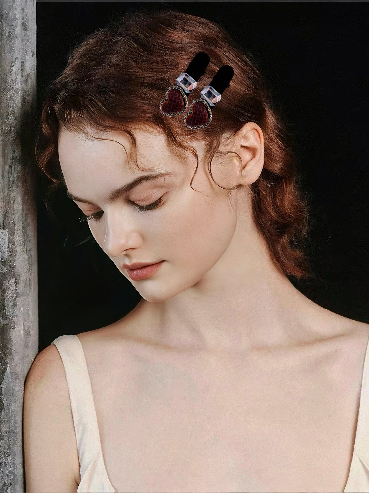 Sugar Velvet Heart · Alligator Clip