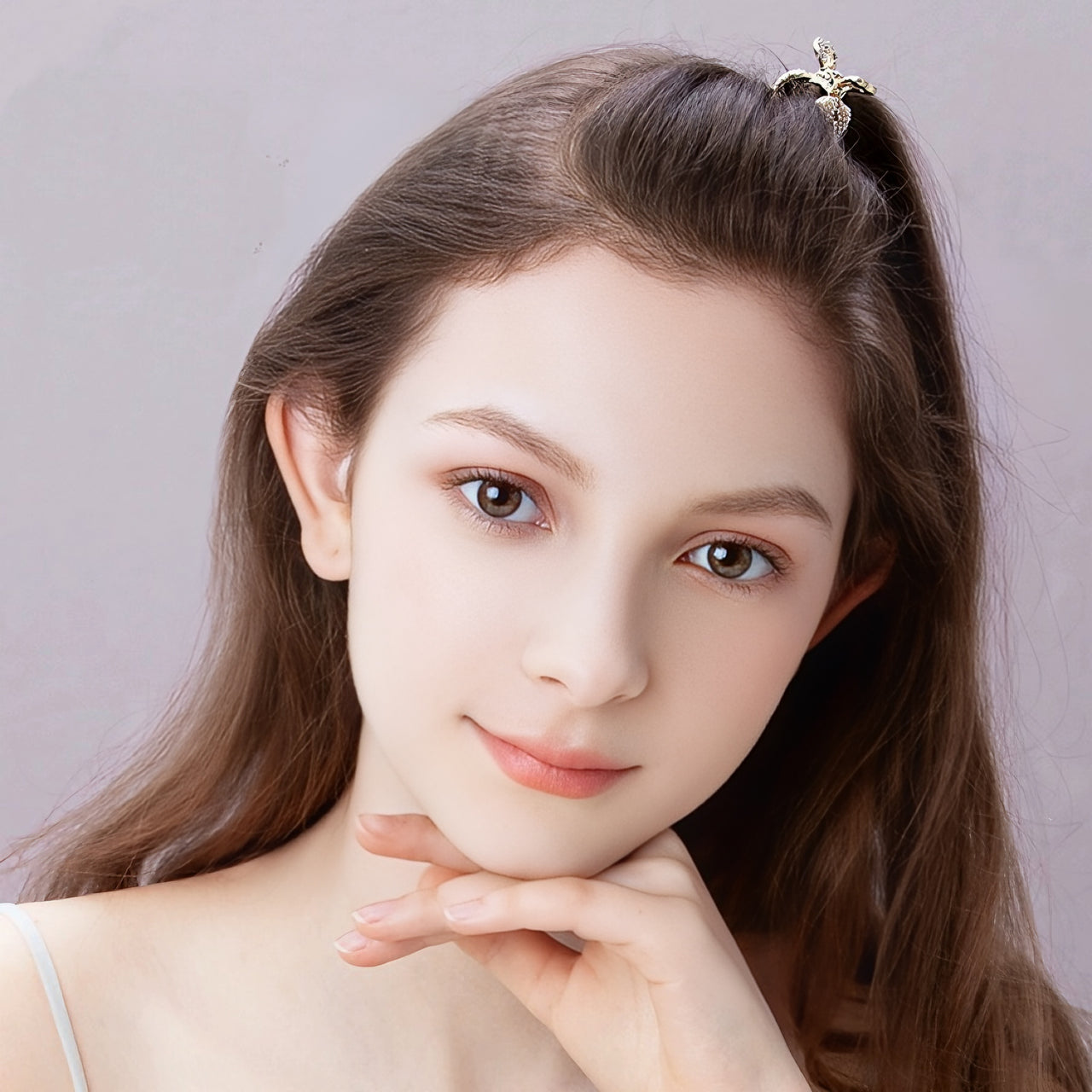 Claire Metal Hair Claw Jaw Clip Austrian Crystals CZ-22