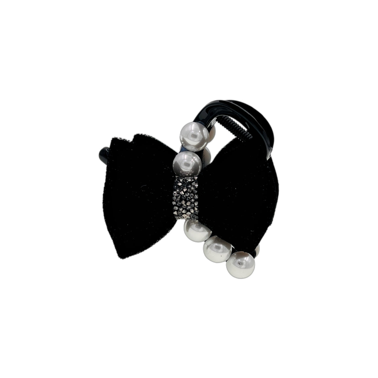 Velours Perlé Bow Hair Claw