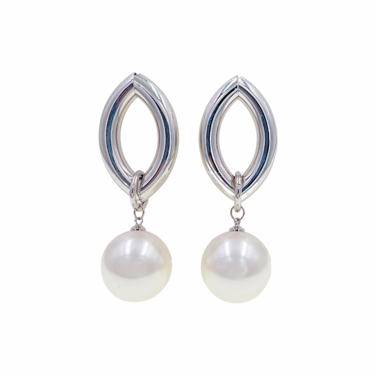 Marquise Glow · Pearl Drop Earrings
