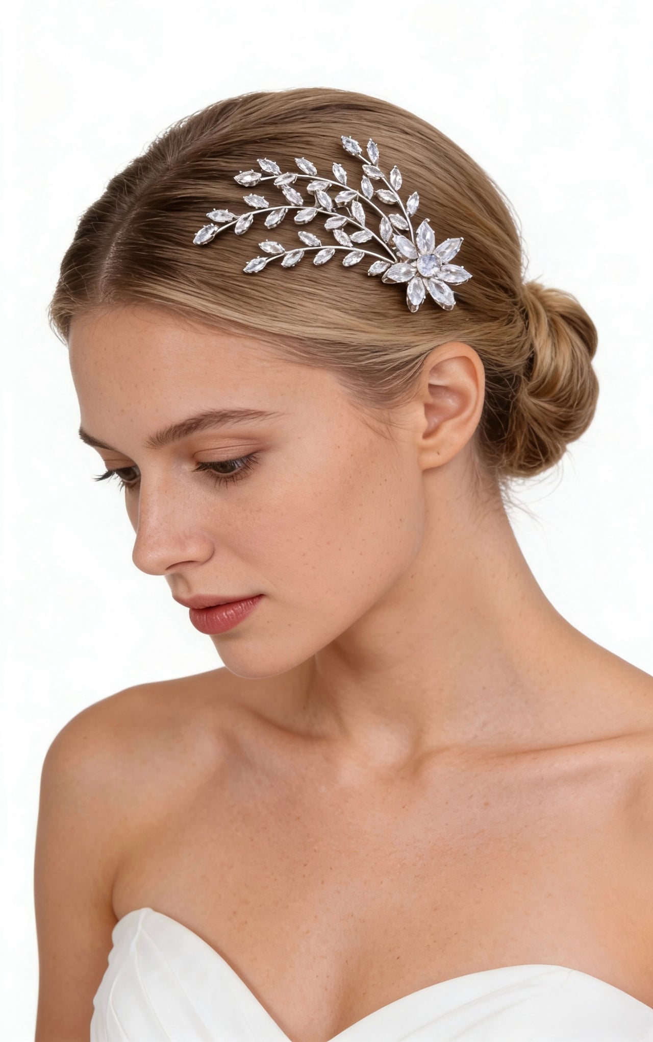 Lumina Delicate Petal Leaf Bridal Hair Comb - MOGHANT